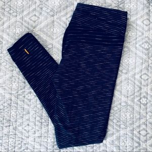 Blue striped Lucy leggings L